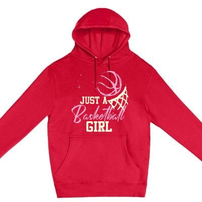  Basketball Player Just A Who Loves Basketball Premium Pullover Hoodie