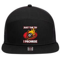 Billiards Player Just The Tip Promise Magic Shot Pool Funny Gift 7 Panel Mesh Trucker Snapback Hat