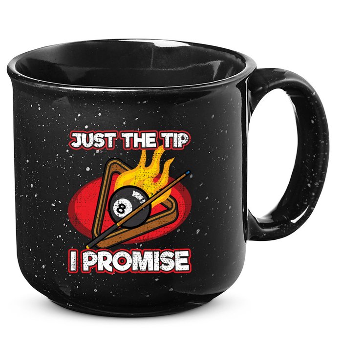 Billiards Player Just The Tip Promise Magic Shot Pool Funny Gift 15oz Campfire Ceramic Mug