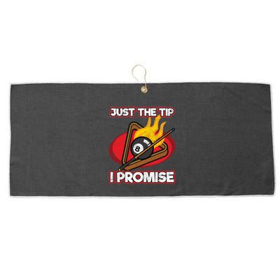 Billiards Player Just The Tip Promise Magic Shot Pool Funny Gift Large Microfiber Waffle Golf Towel