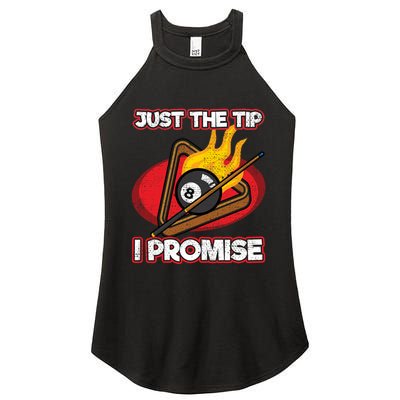 Billiards Player Just The Tip Promise Magic Shot Pool Funny Gift Women's Perfect Tri Rocker Tank