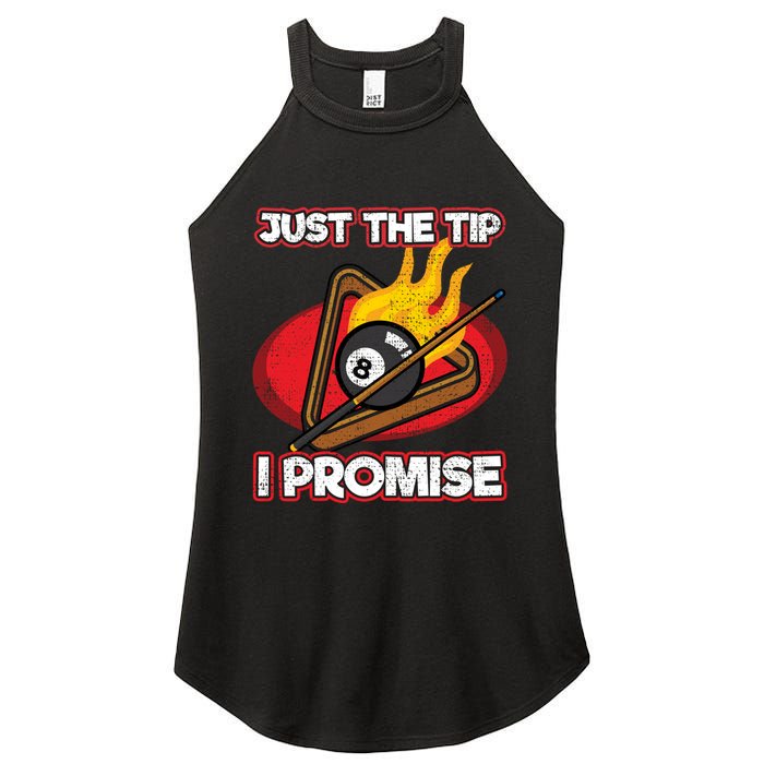 Billiards Player Just The Tip Promise Magic Shot Pool Funny Gift Women's Perfect Tri Rocker Tank