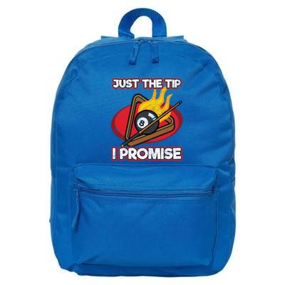 Billiards Player Just The Tip Promise Magic Shot Pool Funny Gift 16 in Basic Backpack