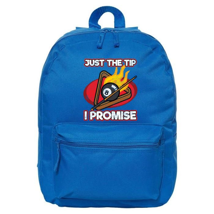 Billiards Player Just The Tip Promise Magic Shot Pool Funny Gift 16 in Basic Backpack