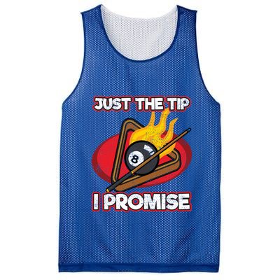 Billiards Player Just The Tip Promise Magic Shot Pool Funny Gift Mesh Reversible Basketball Jersey Tank