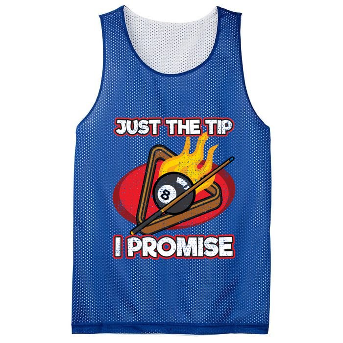 Billiards Player Just The Tip Promise Magic Shot Pool Funny Gift Mesh Reversible Basketball Jersey Tank