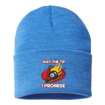 Billiards Player Just The Tip Promise Magic Shot Pool Funny Gift Sustainable Knit Beanie