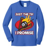 Billiards Player Just The Tip Promise Magic Shot Pool Funny Gift Kids Long Sleeve Shirt