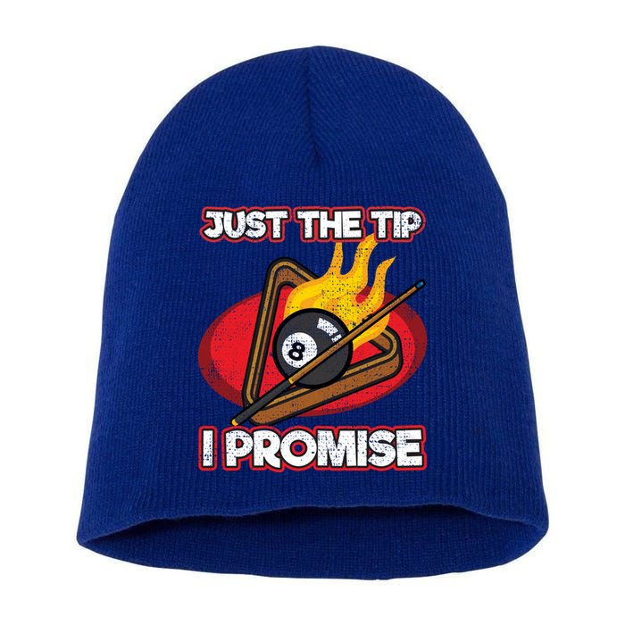 Billiards Player Just The Tip Promise Magic Shot Pool Funny Gift Short Acrylic Beanie