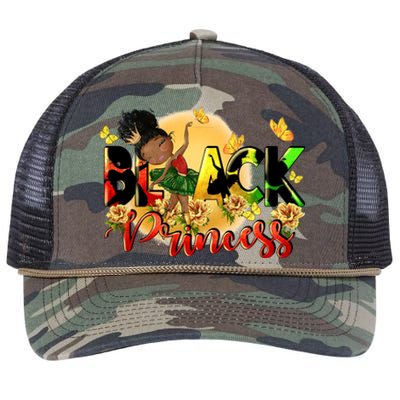 Black Princess Juneteenth Freedom Day Black Gift Retro Rope Trucker Hat Cap