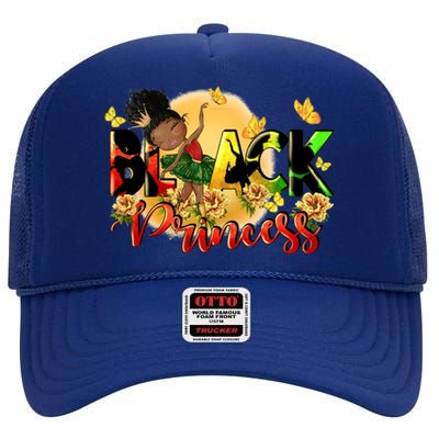 Black Princess Juneteenth Freedom Day Black Gift High Crown Mesh Back Trucker Hat