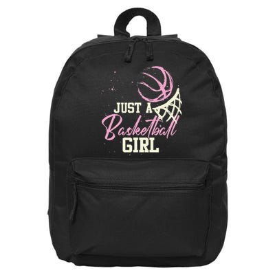 Basketball Player  Just A Basketball  Basketball 16 in Basic Backpack