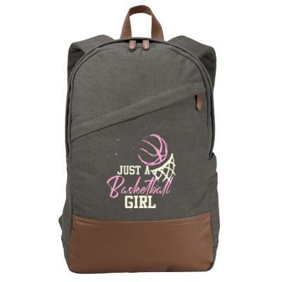 Basketball Player  Just A Basketball  Basketball Cotton Canvas Backpack