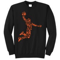 Basketball Player Jump Illustration Sweatshirt