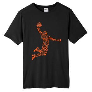 Basketball Player Jump Illustration Tall Fusion ChromaSoft Performance T-Shirt