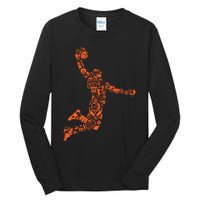 Basketball Player Jump Illustration Tall Long Sleeve T-Shirt