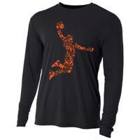 Basketball Player Jump Illustration Cooling Performance Long Sleeve Crew