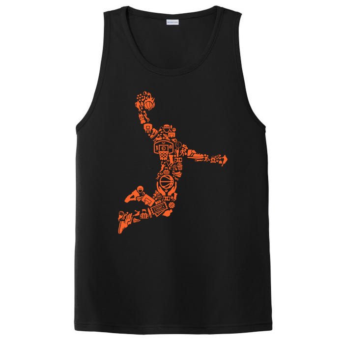 Basketball Player Jump Illustration PosiCharge Competitor Tank