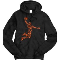 Basketball Player Jump Illustration Tie Dye Hoodie