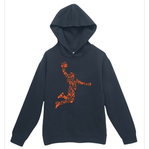 Basketball Player Jump Illustration Urban Pullover Hoodie