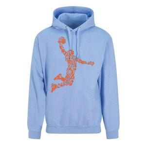 Basketball Player Jump Illustration Unisex Surf Hoodie