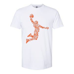 Basketball Player Jump Illustration Softstyle CVC T-Shirt