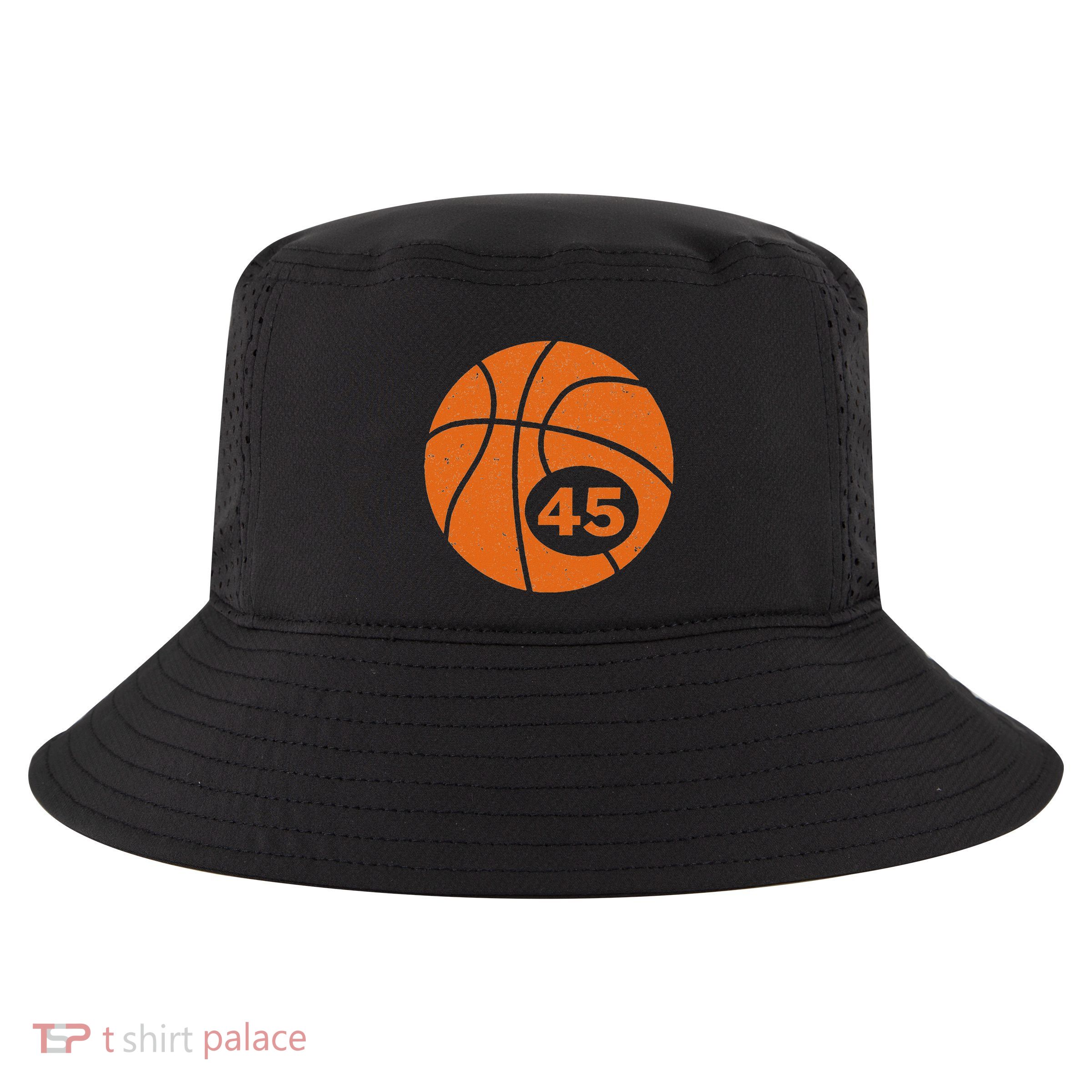 Basketball Player Jersey Number 45 Graphic Cool Comfort Performance Bucket Hat