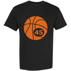 Basketball Player Jersey Number 45 Graphic Garment-Dyed Heavyweight T-Shirt