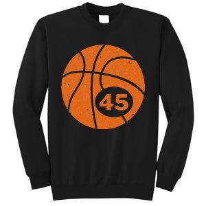 Basketball Player Jersey Number 45 Graphic Sweatshirt