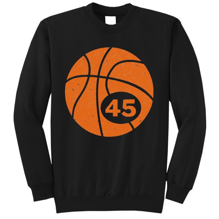 Basketball Player Jersey Number 45 Graphic Sweatshirt