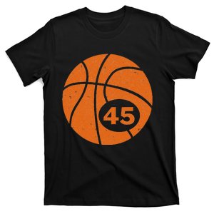 Basketball Player Jersey Number 45 Graphic T-Shirt