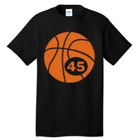 Basketball Player Jersey Number 45 Graphic Tall T-Shirt