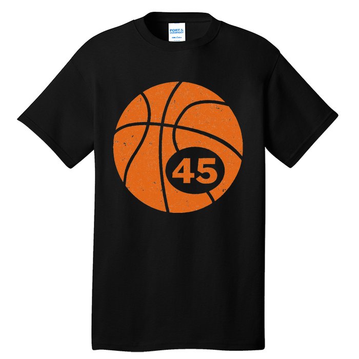 Basketball Player Jersey Number 45 Graphic Tall T-Shirt