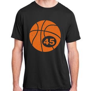 Basketball Player Jersey Number 45 Graphic Adult ChromaSoft Performance T-Shirt