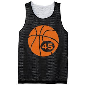 Basketball Player Jersey Number 45 Graphic Mesh Reversible Basketball Jersey Tank