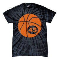 Basketball Player Jersey Number 45 Graphic Tie-Dye T-Shirt