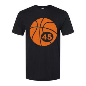 Basketball Player Jersey Number 45 Graphic Softstyle CVC T-Shirt