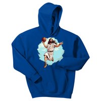 Basketball Player Jesus Hoops Playing BBall Lord And Savior Kids Hoodie