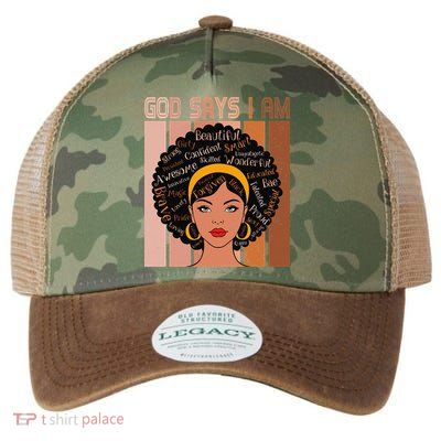 Black Powerful Juneteenth African American God Says I Am Legacy Tie Dye Trucker Hat