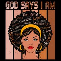 Black Powerful Juneteenth African American God Says I Am 16 in Basic Backpack