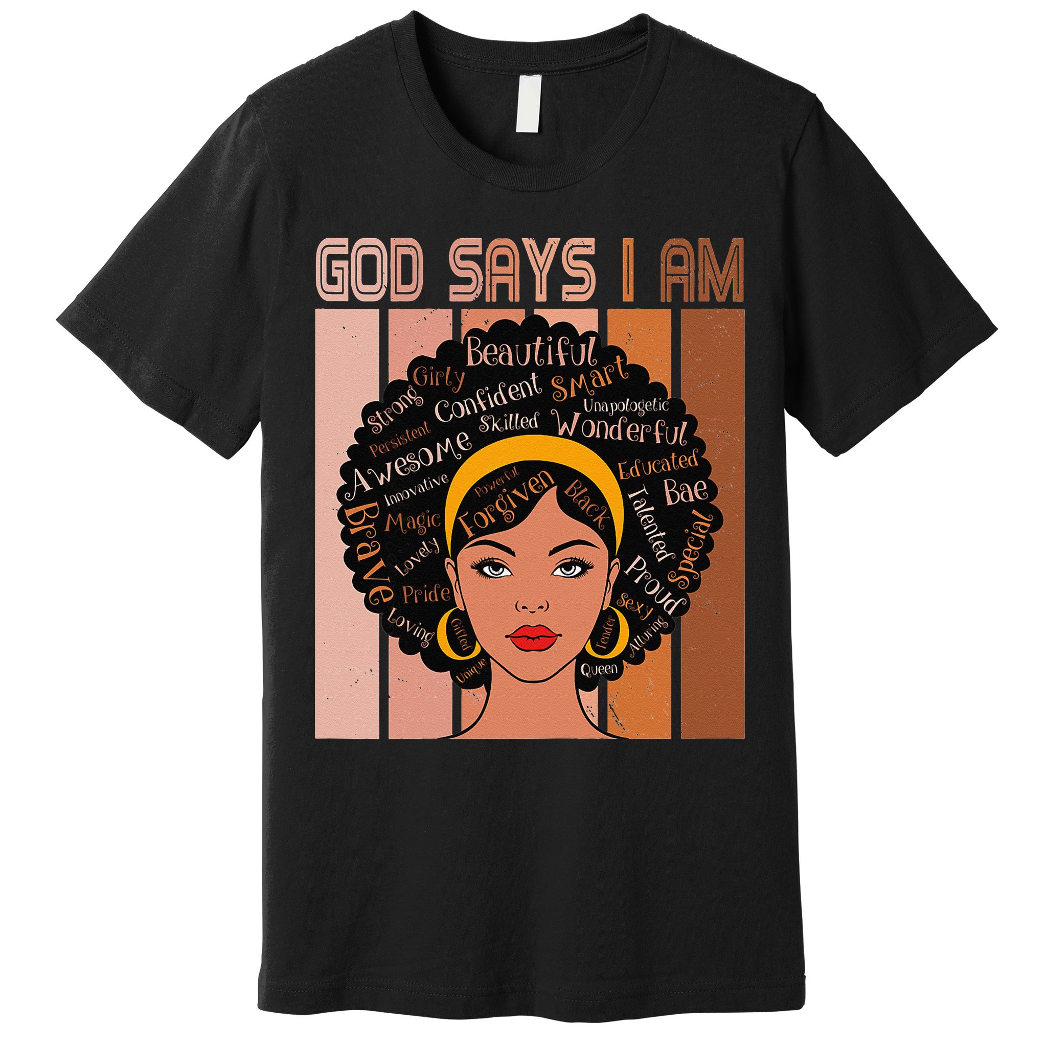 Black Powerful Juneteenth African American God Says I Am Premium T-Shirt