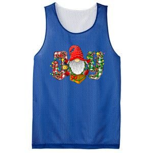 Buffalo Plaid Joy With Gnomes Merry Christmas Xmas Holiday Gift Mesh Reversible Basketball Jersey Tank