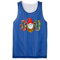 Buffalo Plaid Joy With Gnomes Merry Christmas Xmas Holiday Gift Mesh Reversible Basketball Jersey Tank