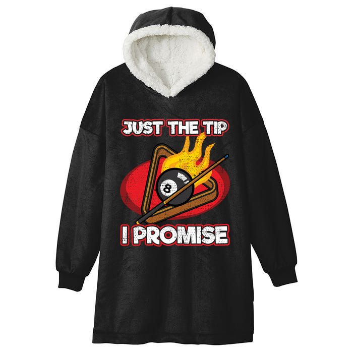 Billiards Player Just The Tip Promise Magic Shot Pool Cute Gift Hooded Wearable Blanket