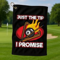 Billiards Player Just The Tip Promise Magic Shot Pool Cute Gift Golf Towel