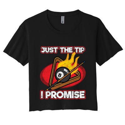 Billiards Player Just The Tip Promise Magic Shot Pool Cute Gift Crop Top