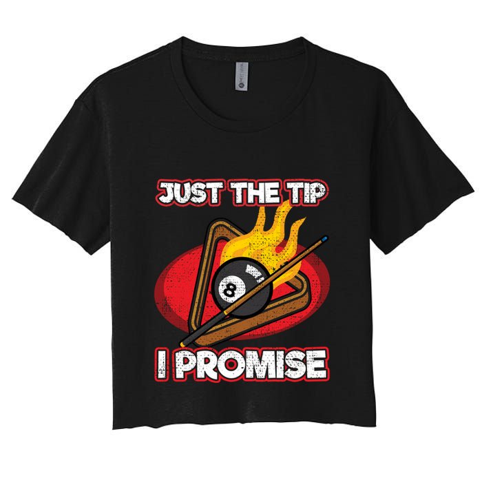 Billiards Player Just The Tip Promise Magic Shot Pool Cute Gift Crop Top
