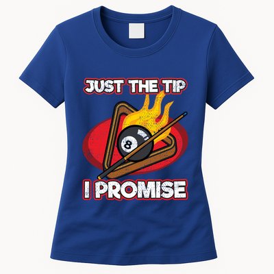 Billiards Player Just The Tip Promise Magic Shot Pool Cute Gift Womens T-Shirt