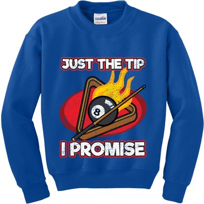Billiards Player Just The Tip Promise Magic Shot Pool Cute Gift Kids Sweatshirt