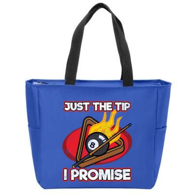 Billiards Player Just The Tip Promise Magic Shot Pool Cute Gift Zip Tote Bag